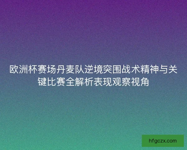 欧洲杯赛场丹麦队逆境突围战术精神与关键比赛全解析表现观察视角
